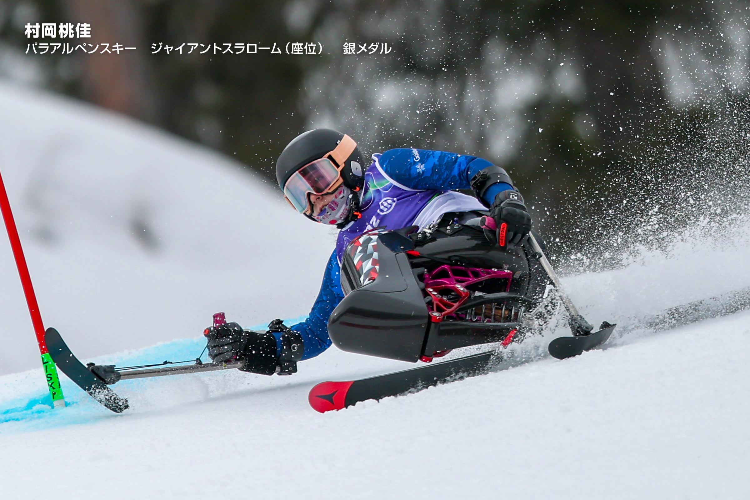 パラアルペンスキー　ジャイアントスラローム（座位）　銀メダル